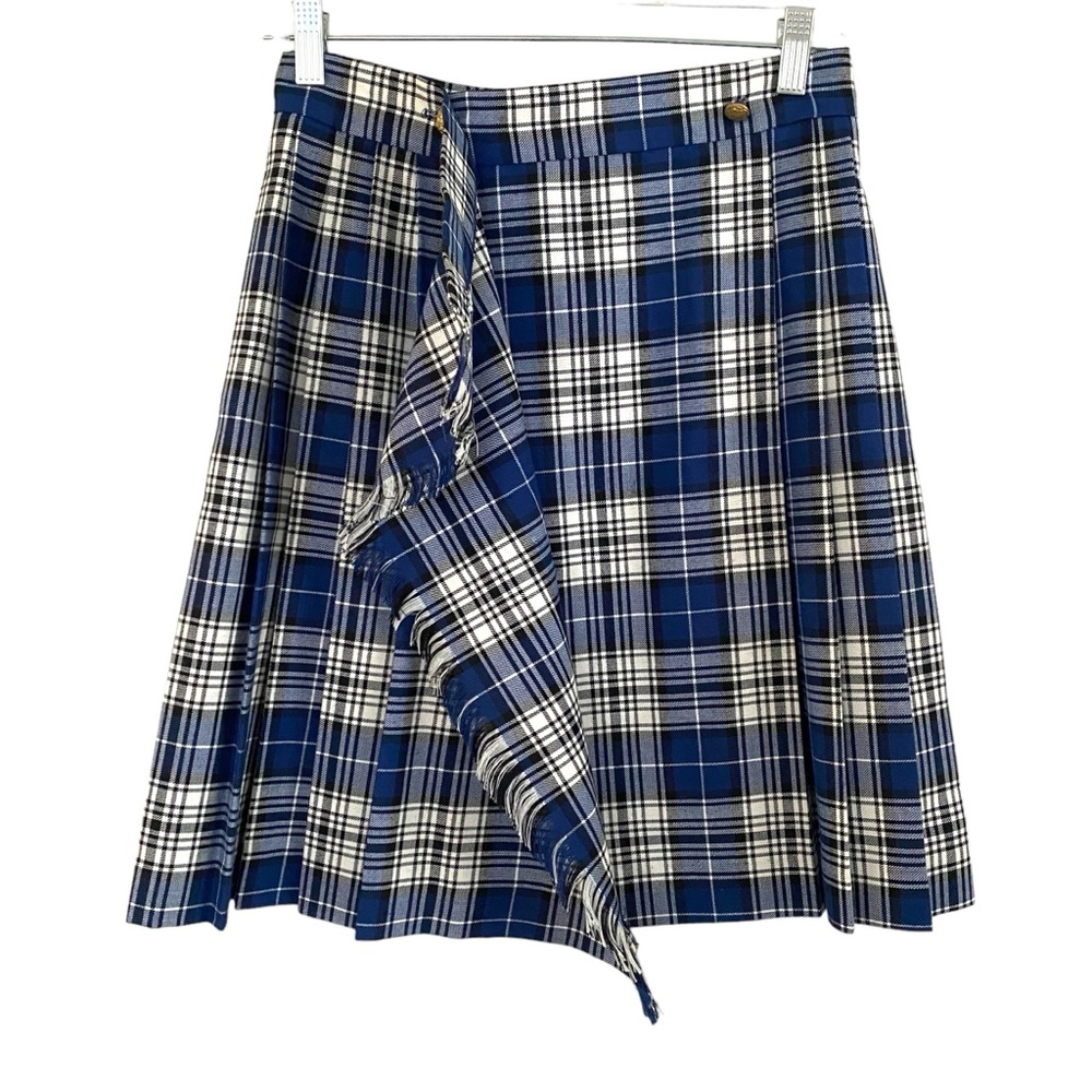 Vintage 90’s Michele Plaid Pleated Mini Skirt Size 8 - Picture 5 of 10